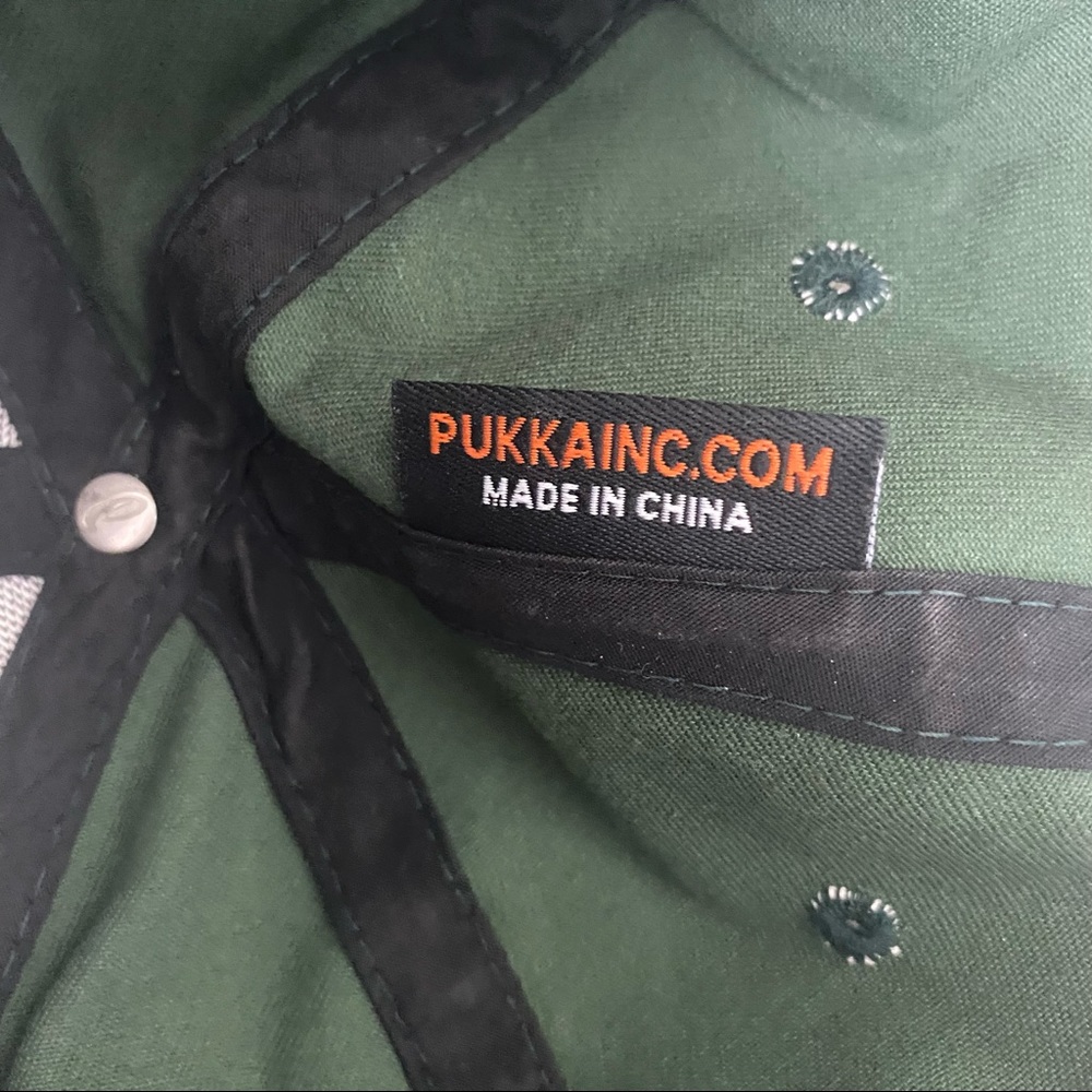 Pukka brand mica green bleached dyed trucker hat - Picture 2 of 6